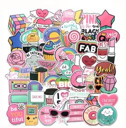 Cute Pink Car Stickers Aesthetic Trendy Sticker Laptop Water Bottle Phone Pad Guitar Bike Luggage Decals for Kids Girls Teens Gift4675833