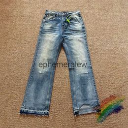 Jeans da uomo lavati Distruggi pantaloni jeans a gamba dritta vintage ERD per uomo donna 1 1 Pantaloni da jogging di alta qualitàeffimera