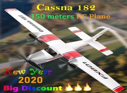 Beginner Electric RC Airplane RTF Epp Foam Remote Control Glider Plane Cassna 182 FX801 Aircraf More Battery Increase Time4673656