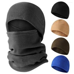 Berets Polar Coral Fleece Balaclava Hat Winter Soft Thermal Scarf Caps Warm Windproof Neck Outdoor