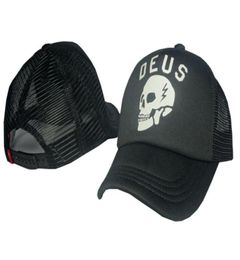 DEUS mesh skull strapback Unisex Embroidery 6 panel Snapback Hats golf Sport Brand Baseball Caps gorras bones Men Outdoor Women Ad4083915