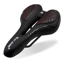 New Arrival Bike Saddle Comfortable Cushion PU Leather Surface Silica Filled Gel Soft Cycling Seat Shockproof Bicycle Saddle4063936