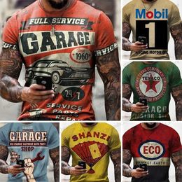 Men's T-Shirts Castrol Men's T-Shirt 3D Graphics Texaco Car Oil Pullover Fashion Summer Casual Top Sweatshirt Men's Clothing Harajuku T-Shirt T240117