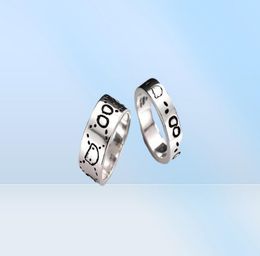 skull Street titanium steel Band ring fashion couple party wedding men and women jewelry punk rings gift with box6155082