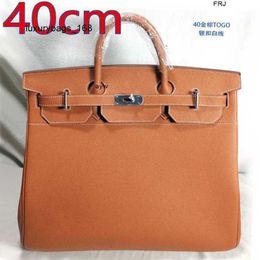 40cm Bags 40cm Bag Full Leather Canvas Mens and Womens Universal Handbag Large Capacity Cowhide Travel Have Logo 6f57