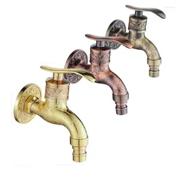 Bathroom Sink Faucets Vintage Faucet Single Handle For Washing Machine G1/2 Wall Mounted Water Tap Laundry Utility Room