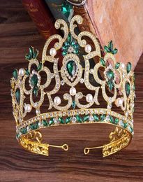 Luxury MultiColor Crystal Hollow Out Bridal Tiaras Crown Wedding Hair Jewellery Accessories Big Bride Diadem for Women Girls2129748