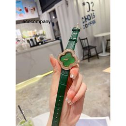 Van Menwatch Alhambra Luxury Four Women Cleefly Fashion Watch Wristwatch Leaf Grass Net Red Small and Green Agate Quartz Women's 1 TNR9 EQE1