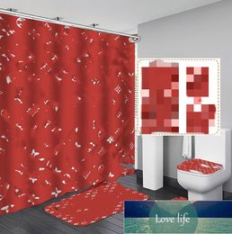 Fashion Bathroom Shower Curtains Aessories Bath Curtain Set Anti-Skid Rug Toilet