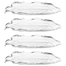 Plates 4Pcs Delicate Table Serving Plate Corn-shaped Tabletop Tray