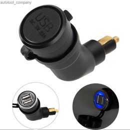 New car 3.3A Moto 5V Charger Dual USB Power Adapter For BMW Hella Motorcycle Cigarette Lighter Adapter With Socket Plug Cover For iPhone