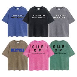 Mens Designer Gallerie T-Shirt Luxury Brand Vintage Retro Washed T Shirts Mens Womens Short Sleeve Summer Causal Tees Hip Hop Streetwear Tops Shorts Clothing D-24