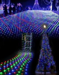 3M X 2 M waterproof LED Net Mesh Fairy String Lights ice bar lamp for Indoor Outdoor Twinkle Home Garden Christmas Party Wedding7307434