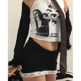 Women's Tanks Great Promotion Ins2024 Summer Camisole Bottoming Spice Girl Sleeveless Bodice Ladies Short T-shirt