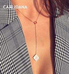 Rose Gold Chain Necklace for Women Stainless Steel Necklaces Korean Trendy Fashion 2018 Jewellery With Cute Pendants CARLIDANA1994557