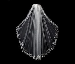 New Arrival Wedding Events Wedding Supplies Appliques White Custom MADE Tulle Beautiful Bridal Veil Bridal Accessories9628394