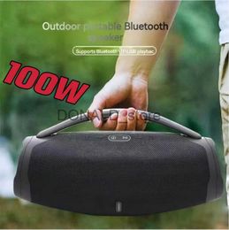 Portable Speakers 100W High-Power Bluetooth Speaker Outdoor Portable Waterproof RGB Colour Light Wireless Subwoofer 360 Stereo Surround TWS Speaker J240117