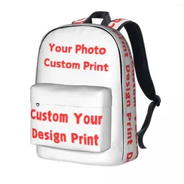 Backpack Your Po Custom Print Women Customized Large Backpacks Polyester Cool School Bags Sport Design Rucksack