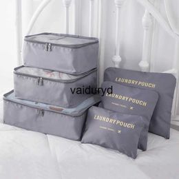 Storage Bags 6PCS Set Travel Clothes Storage Waterproof Bags Portable Luggage Organiser Pouch Packing Cube 9 Colours Local Stockvaiduryd