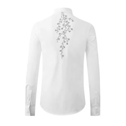 New Arrival Fashion High Quality Flowers Style Embroidery Men Long Sleeve Spring And Autumn Shirts Smart Casual Plus Size M-4XL