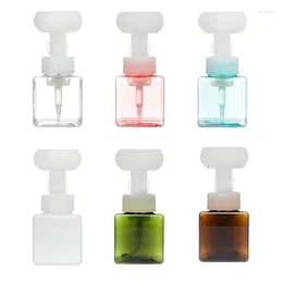 Storage Bottles Flower-shaped Foaming Hand Soap Bottle Transparent 250ml Refillable Container For Lotion Shampoo Conditioner Drop