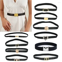 Belts 35 Styles Stretch Belt For Women Pu Metal Buckle Corset Waist Strap Female Designer Dress Skirt Coat Decorative Girdle