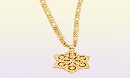 Ethiopian Pendant Necklace Gold Filled Jewelry Chain Yellow Gold Color African Jewellery Fashion Women7013239