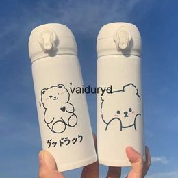 Tumblers INS Large Capacity Korean Thermos g Cute High-quality Stainless Steel Double Leak-Proof Travel Portable Water Bottle g Cupvaiduryd