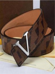 2022 Fashion Designer belts Men Womens belts Big Gold Buckle Genuine Leather Belt lattice printing With gift box 20 color 38cm wi7067061