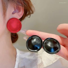 Stud Earrings Light Luxury Simple Irregular Circular For Women Versatile Commuting Style High-end Party Jewellery