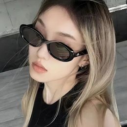 Sunglasses Fashion Oval Rivet Women Men 2024 High Quality Trending Product Outdoor Shades Rave Party Glasses Uv400