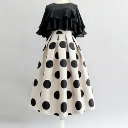 Skirts Spring Summer Vintage All-match Women's Clothing A-line Skirt Temperament Streetwear Korean Polka Dot Tutu P121