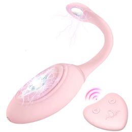 Vibrating Egg Vagina Vibrator For Women Jump Wireless Remote Electric Shock Anal Clitoris Stimulation Adult Products Sex Toy 240117