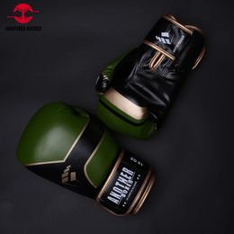 Boxing Gloves Professional Leather MMA Sparring Punch Bag Training Fight Muay Thai Men Women Junior Kids Kickboxing Glove 240117