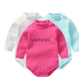 Sets Winter Baby Boy Bodysuits Turtleneck Solid Bodysuit for Toddlers Long Sleeve Cotton Come Newborn Twin Baby Clothing Jumpsuit H240508