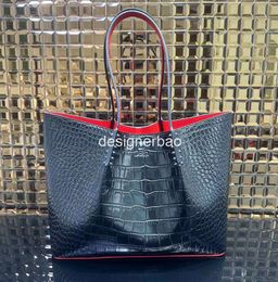 European American Designer Tote Bag handbags Black Stone Pattern Shopping with Willow Pin Hexagon Handbag Leather Fashion