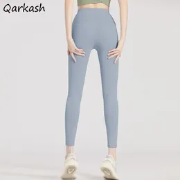 Women's Leggings Yoga Women Sporty High Waist Bodybuilding Various Colors Solid Simple Comfortable Female Clothing All-match Chic Slim