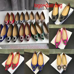 Designer Luxury Loafers Womens Satin Flat Slippers High Heel Office Shoes Rhinestone Pointed Toe Women Sexy Party Shoes 2024 Summer Elegant Mule Crystal Sandals