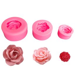 3D Rose Cake Mold Silicone Flower Fondant Mold for Chocolate Candy Cookie Diy Baking Tool 122252