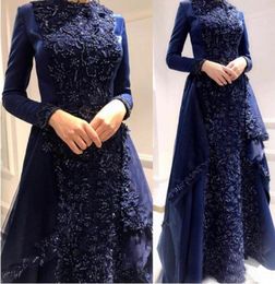 Navy Blue Mother of the Bride Dresses Lace Long Sleeves Formal Godmother Evening Wedding Party Guests Gown Plus Size Custom Made2010154