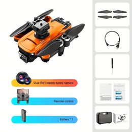 S99MAX Intelligent Remote Control HD Dual Camera Folding Drone, LED Night Navigation Light, Optical Flow Positioning, Electronic Control Camera