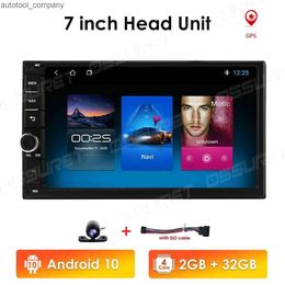 New 7Inch 2 Din Android 10 Car radio Multimedia Video Player Universal auto Stereo For Volkswagen Nissan Hyundai Kia toyota USB DVR