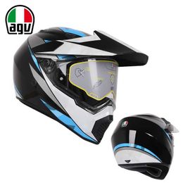 Full Face Open Agv Ax Carbon Brazed Vehicular Motorcycle Off Road Helmet Full Cover Men's and Women's Motorcycle Racing Helmets Rally Helmets Four Seasons 3OPG