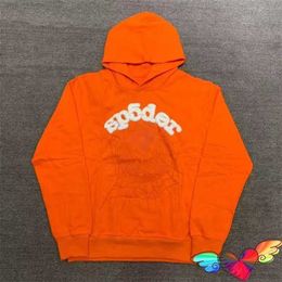 Men's Hoodies Sweatshirts and Women's Sweatpants Fashion Brand Spder Orange r Young Thug Spider White Web Pullovers Loose
