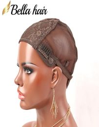 BlackBrownDark BrownYellow Double Lace Wig Caps For Making Wigs Hair Net with Adjustable Straps and Combs Wig Caps Swiss Lace B4784930