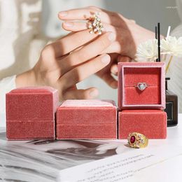 Jewelry Pouches High Quality Velvet Ring Packaging Box Organizer Valentine Day Gift Wedding Display Storage Engagement