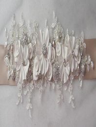 Exquisite Bridal Sashes Rhinestones Applique Pearls Flowers Wedding Belts Bridal Accessories Customized2981181