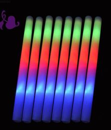 LED Foam Stick Colorful Flashing Batons Red Green Blue Light Up Sticks Festival Party Decoration Concert Prop 771 X23852235