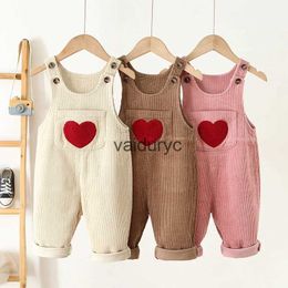 Trousers 9M-36M Baby Boy Girl Pants Corduroy Jumpsuit For Baby Casual Spring Toddler's Overalls Girls Casual Playsuit Trousers For Boys H240514