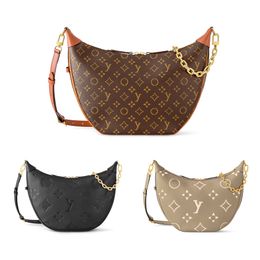 Classic LOOP HOBO M46311 Luxury crescent Designer bag Womens mens embossed half moon Clutch Bags Cross Body Shoulder Totes chain with Purse Leather satchel hand bag